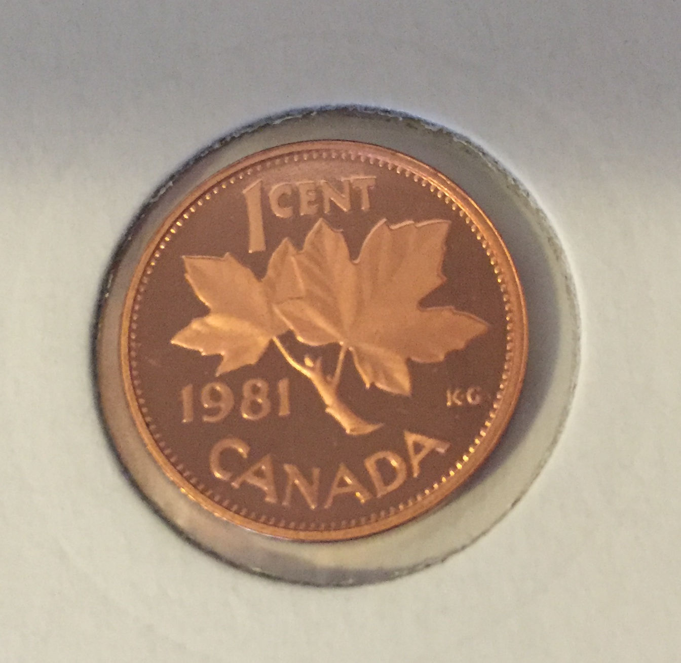 1981 Canada 1-cent Proof w/Frosted Finish