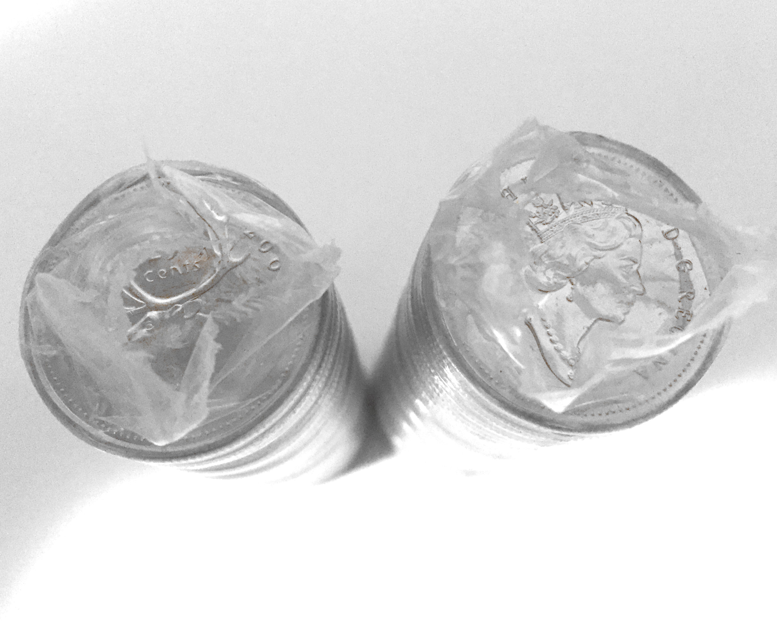 2001-No P Canada 25-cent Original Roll *Low Mintage*