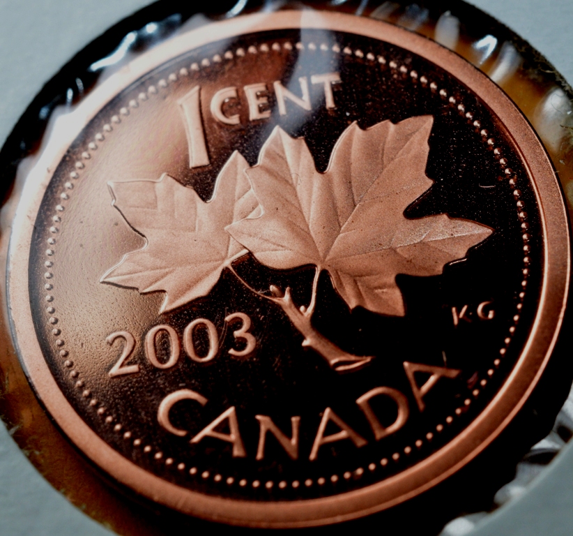 2003 Canada 1-cent Proof w/Frosted Finish