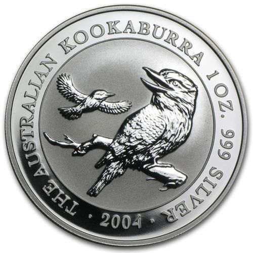 2004 Australian Kookaburra 1oz Fine Silver Coin