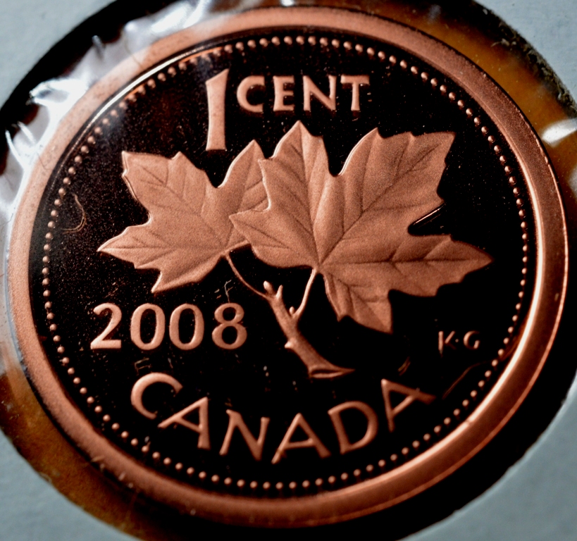 2008 Canada 1-cent Proof - ZINC variety