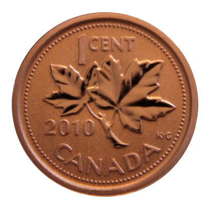 2010 Canada 1-cent Magnetic Specimen