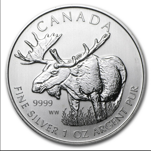 2012 $5 Canada Moose 1oz Pure Silver Coin