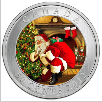 2012 Canada 50-cent Santa's Magical Visit Lenticular Coin