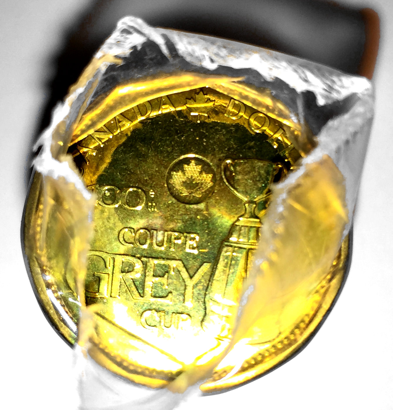 2012 Canada $1 1-dollar Grey Cup Original Roll **VERY LOW MINTAGE**