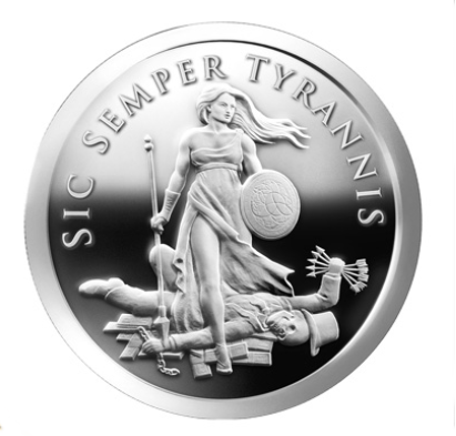 2013 SBSS Sic Semper Tyrannis 1oz 0.999 Fine Silver Round
