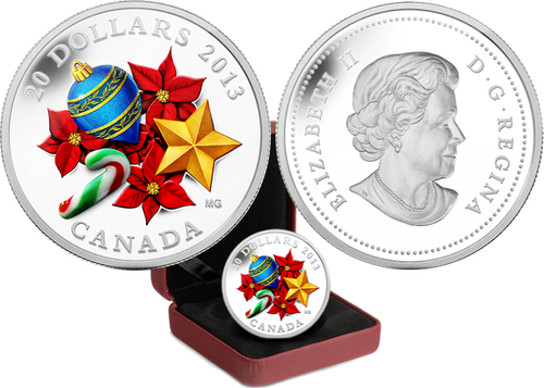 2013 Canada Proof $20 Murano Venetian Glass Candy Cane