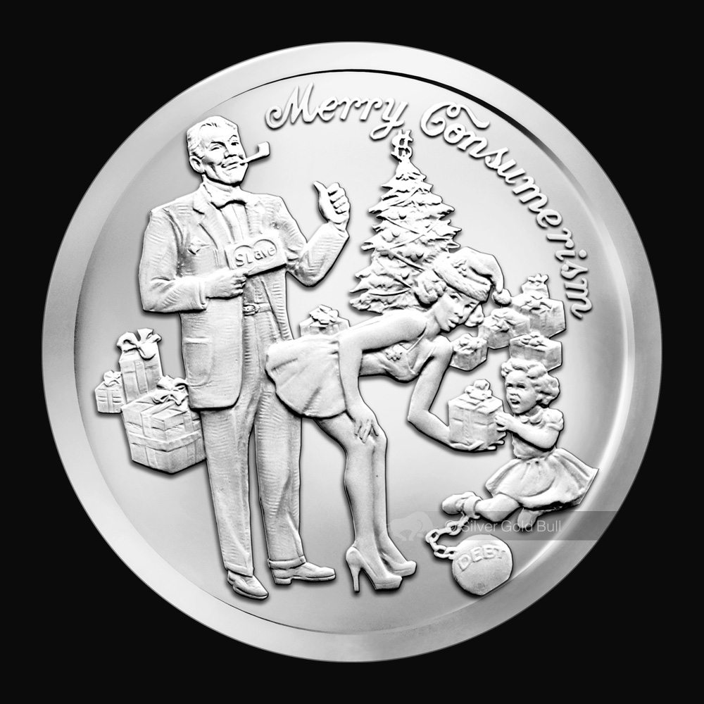 2015 Merry Consumerism BU Silver 1oz **2714 Mintage**
