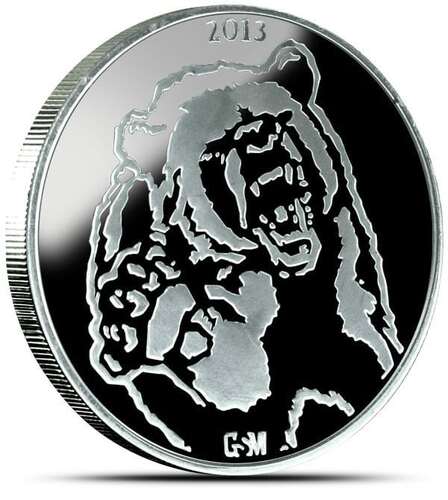 2013 Bull Bear 1oz Fine Silver Round