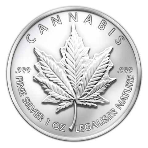 2013 SBSS Cannabis 0.999 1oz Fine Silver Round