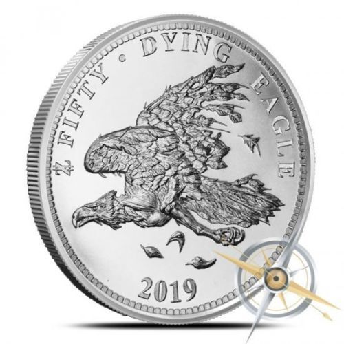 2019 Zombucks Dying Eagle 1oz Fine Silver Round