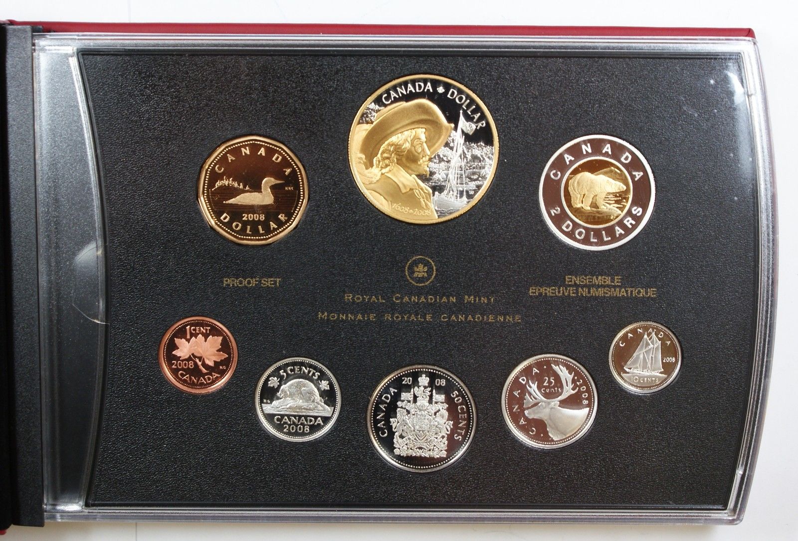 2008 400th Anniversary of Quebec City Proof Set with Commemorative Silver Dollar