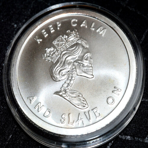 2013 SBSS Slave Queen 0.999 1oz Fine Silver Round - Rare Wide Reed