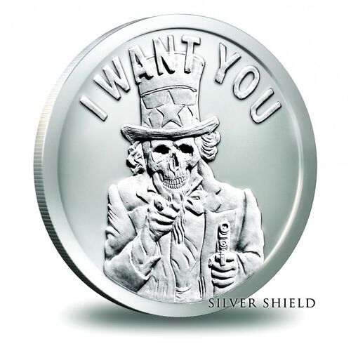 2014 Silver Shield Slave Uncle 1oz Fine Silver Round