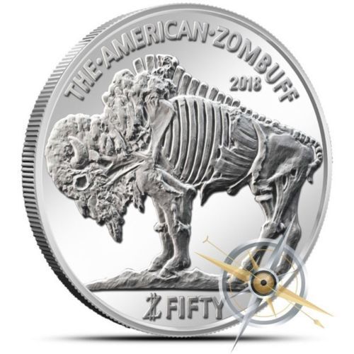 2018 Zombucks Zombuff 1oz Fine Silver Round