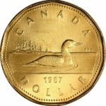 1987 Canada $1 1-dollar BU Loon