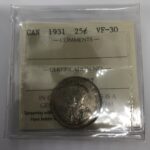 1931 Canada 25-Cent ICCS VF-30