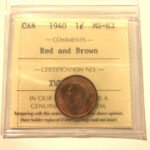 1940 Canada 1-Cent ICCS MS63