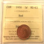 1950 Canada 1-Cent ICCS MS63 RED