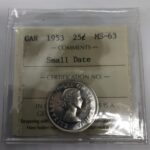 1953 Canada 25-Cent ICCS MS-63 Small Date