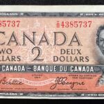 1954 $2 Devils Face I/B Prefix Beattie-Coyne BC-30b VF-EF Condition