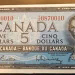 1954 $5 Modified Beattie-Rasminsky BC-39b UNC