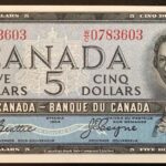 1954 $5 W/C Prefix Beattie-Coyne BC-39a-i CUNC