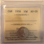 1958 Canada 10-cent ICCS AU-55