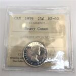 1959 Canada 25-Cent ICCS MS-63 Heavy Cameo