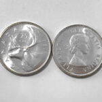 1959 Canada 25-cent BU Caribou 0.800 Silver