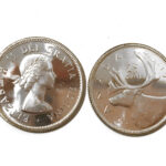 1960 Canada 25-cent BU Caribou 0.800 Silver