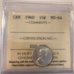 1960 Canada 10-cent ICCS MS-64