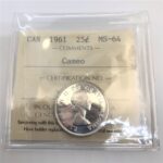 1961 Canada 25-Cent ICCS MS-64 Cameo