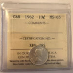 1962 Canada 10-cent ICCS MS-65