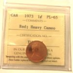 1973 Canada 1-Cent ICCS PL65 RED *HEAVY CAMEO*