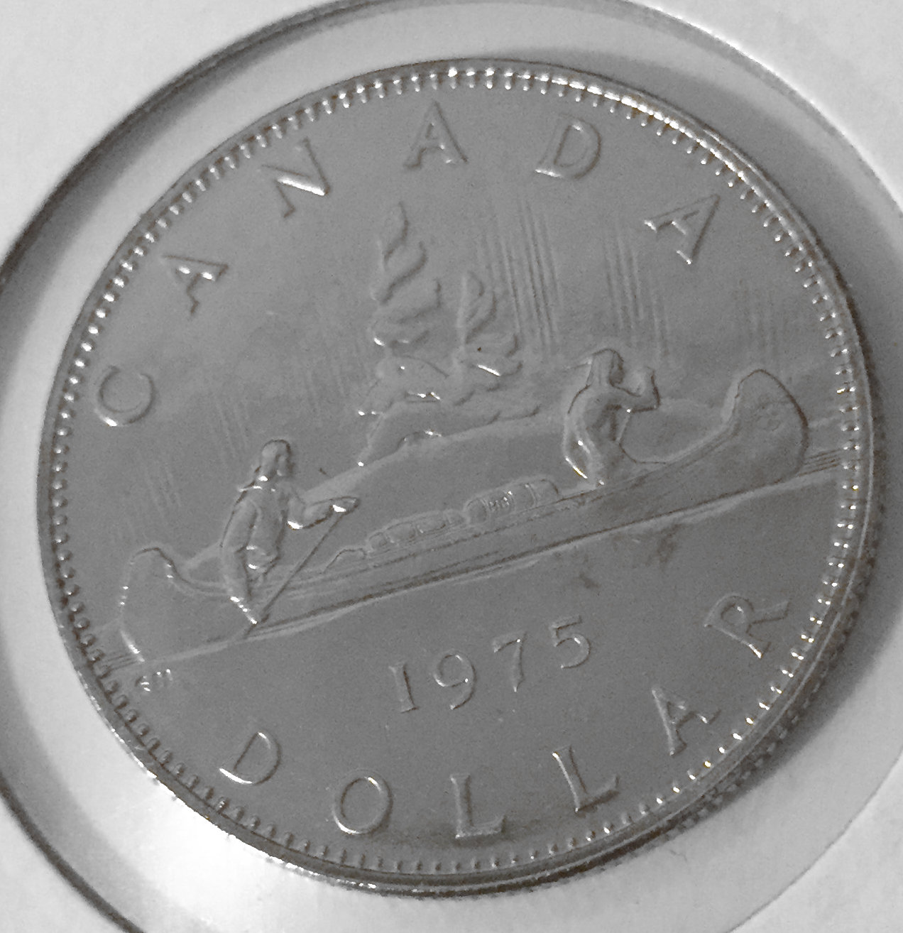 1975 Canada $1 1-dollar Proof - Attached Jewels