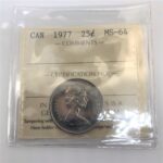 1977 Canada 25-Cent ICCS MS-64