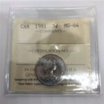1981 Canada 5-Cent ICCS MS-64