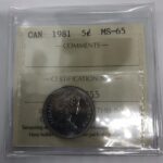 1981 Canada 5-Cent ICCS MS-65