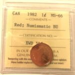 1982 Canada 1-Cent ICCS MS-66 RED NBU