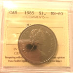 1985 Canada 1-dollar $1 ICCS MS60