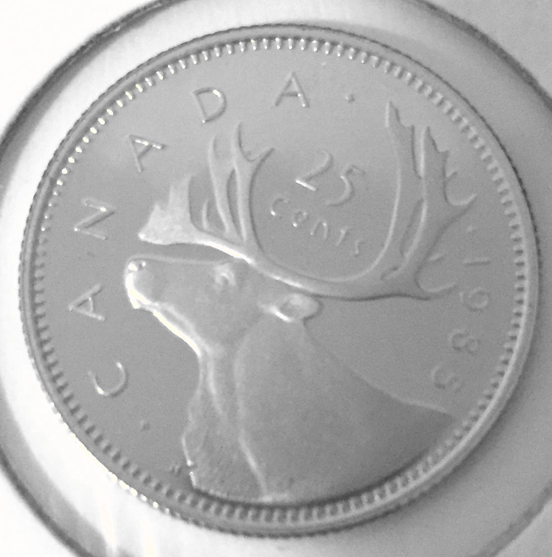 1985 Canada 25-cent Proof with Frosted Finish