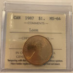 1987 Canada 1-dollar $1 Loon ICCS MS64