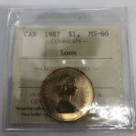 1987 Canada 1-dollar $1 Loon ICCS MS66