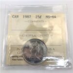 1987 Canada 25-Cent ICCS MS-64