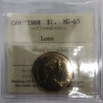 1988 Canada 1-dollar $1 Loon ICCS MS65