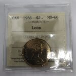 1988 Canada 1-dollar $1 Loon ICCS MS66