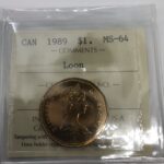 1989 Canada 1-dollar $1 Loon ICCS MS64