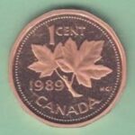 1989 Canada 1-cent Proof w/Frosted Finish