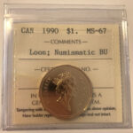 1990 Canada 1-dollar $1 Loon ICCS MS-67 NBU